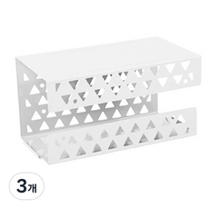 더자카 유럽풍 철제 벽걸이 휴지 디스펜서, 화이트, 3개