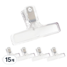 동아피엠에스 투명스토퍼 클립형, 15개, 1개입, 2 x 10 cm