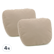 ACEPEED S級皮革系列車用頸枕, 4個, 米色