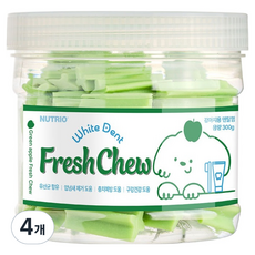 뉴트리오 강아지 화이트덴트 프레쉬츄, 300g, 4개, 청사과맛