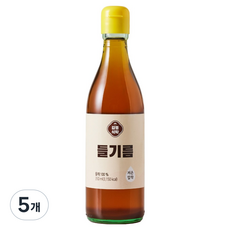 감동식탁 들기름, 5개, 350ml