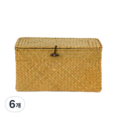 라탄수납함, 내추럴베이지, 6개
