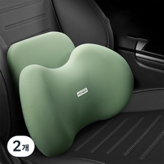 Ez2mk 퍼펙트케어 사계절 차량용 등쿠션 MS-660, 그린, 2개