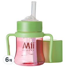 마이베이비 포에버 빨대컵, 허니서클 + 라임그린, 150ml, 6개