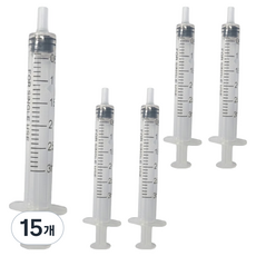 헬스퍼스트 다용도 주사기 3ml, 15개