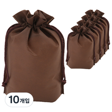 SYP 초코 부직포 스탠드 복주머니, 10개입