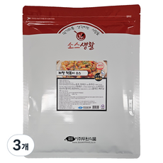 두원식품 짜장 떡볶이 소스 약간매운맛, 1kg, 3개