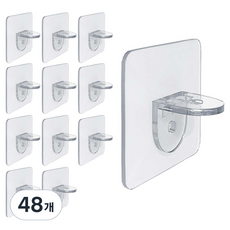 Living Mango 免鑽孔黏貼式層板支撐架 5.7x5.7cm, 48個, 透明