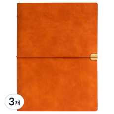 Khohimo 筆記本 商務用 A5 日記本 防水 手帳 5W0455, 橘色, 3個