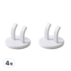 極簡風插頭電線收納掛鉤, 4個, 藍色