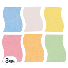 아싸레 S자 펄프 레인보우 스펀지 6종 세트, 3세트