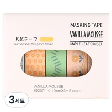 탑피아 귀여운 마스킹테이프 3종 세트, 2071 4, 3세트