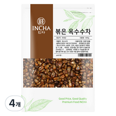인차 국산 볶은 옥수수차, 600g, 4개