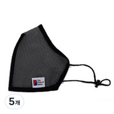 세통 KSK 쿨 나노필터 매쉬 마스크, 5개, 1매, 블랙