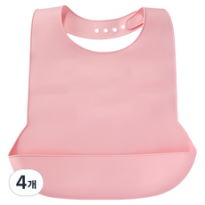 로시테라 실리콘 성인용 턱받이, M핑크, 4개