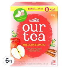 아워티 애플 시나몬 루이보스 티, 10.9g, 4개입, 6개