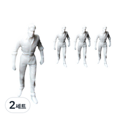 포레스 사람 모형 디오라마재료 1:25 4p, 백색, 2세트