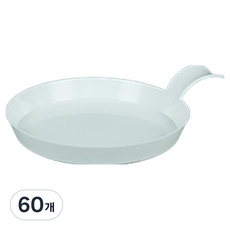 천운패키지 PS 조각 케익 받침 원형, 화이트, 60개