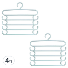 Hanbomnuri 褲架 多用途衣架, 藍色, 4個