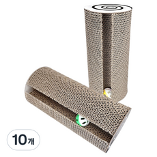 펫츠몬 고양이 공놀이 원통형 스크래쳐, 화이트 + 블랙, 10개