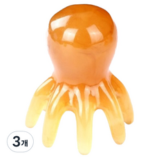 Cblanc 高級頭皮刮痧按摩器 68 x 54 x 3 mm, 3個, L 棕色