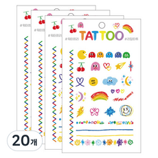Petit 迷你紋身貼紙 TS003, 彩虹塗鴉, 20個