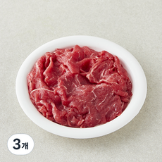 보리육촌 국내산 소고기 등심 3등급 불고기용 (냉장), 3개, 200g