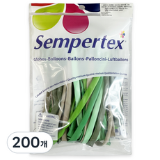 셈퍼텍스 요술풍선 260S, 랜덤발송(파스텔메이트 그린, 라임그린, 그린, 화이트샌드, 유칼립투스), 200개