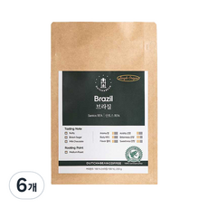 巴西山多士RFA烘焙單品咖啡豆, 咖啡機, 200g, 6包