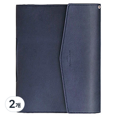 아이코닉 저니 오거나이저 가죽 커버 6공 바인더 A5, 06 다크 네이비, 2개