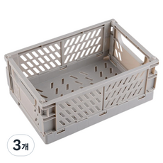 맙소샵 파스텔 접이식 다용도 수납 폴딩박스 BRP2084, 라이트그레이, 3개