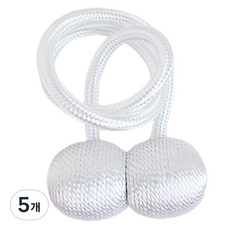 민스리빙 볼 마그네틱 커튼 타이백 자석 고정끈 45cm, 백화이트볼, 5개