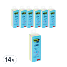포스트잇 파스텔 큐브 노트 25 x 76 mm, 혼합색상, 14개