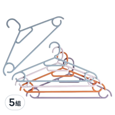 KOKUBO 小久保 多用途智慧衣架5件組 日本製 39.5 x 19.5cm, 5組, 混和顏色