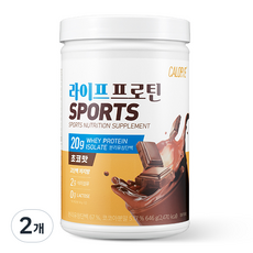 칼로바이 라이프 프로틴 스포츠 초코맛 유청 단백질 파우더, 646g, 2개