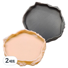 레몽크리프 소동물 먹이그릇 2종 세트 소, 그레이, 베이지, 2세트 그레이, 베이지, 2세트