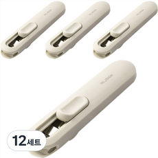 누사인 논슬립 소프트 클립퍼 세트 아이보리 NS085-C, 중, 12세트