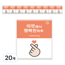 해피원 포켓형 행복손 하트 핫팩 100g, 20개