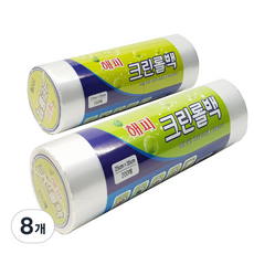 해피크린 식품 포장용 롤백 중 25cm x 35cm + 소 17cm x 25cm, 혼합, 200개입, 8개