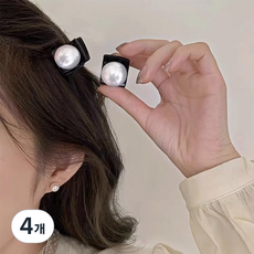 gelluna 圓形珍珠點綴迷你抓夾 H-196, 混合色, 單一商品, 4個