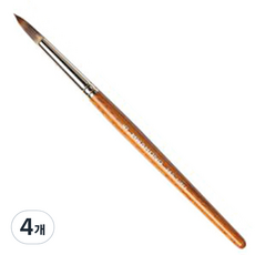 HWAHONG 華虹 圓頭人造合成毛細筆 345, 5號, 4個