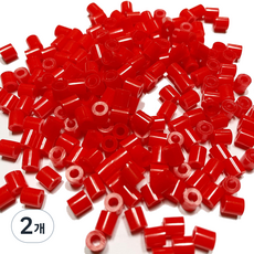 펄러 비즈 크런치 슬라임 재료 500g, 2개, 레드
