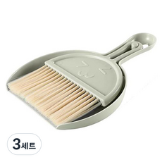 디페이브 베이직 빗자루 + 쓰레받기 세트, 3세트, 그레이