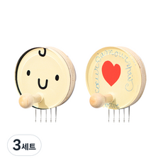 꼭꼬핀 아트 꼭꼬핀 부착형 2종 세트, 아기, 앙리마티스 하트, 3세트
