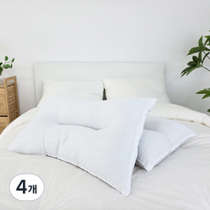 달숨 지퍼형 마이크로 낮은 경추베개솜, 화이트, 4개