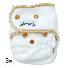 sloomb HLC 舒適軟毛巾面有機竹棉夜用布尿布 高吸水性, YARROW, 3件