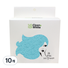 클린앤화이트 무흠집 구리나노 파스텔 수세미 스카이블루, 8개, 10개