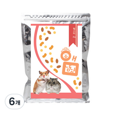 햄냠냠 햄스터 사료, 2kg, 6개