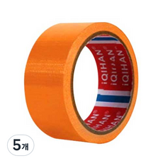 다다 고점도 강력 면 테이프 45mm x 20m, 진 오렌지, 5개