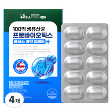 이너랩 100억 생유산균 프로바이오틱스 플러스 아연 셀레늄 30g, 4개, 60정